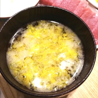 食用菊のお味噌汁